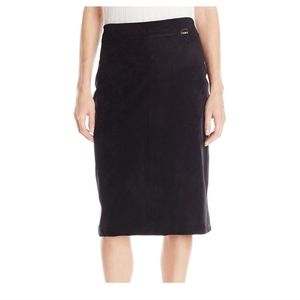 Calvin Klein Suede Pencil Skirt